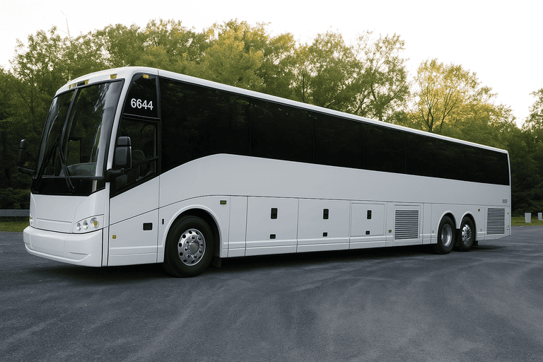 exterior of Pearl City Charter Bus coach bus