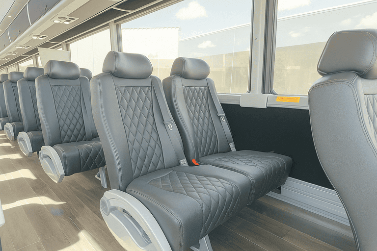 interior of Pearl City Charter Bus charter bus